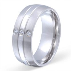 Damenring mit Gravur "ThreeLane" - (c) baslina.com