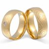 Partnerring-Set Golden WaveVerlobungsringe- (c) baslina.com