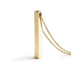 Säulenkette mit Gravur Farbe Gold- (c) baslina.com