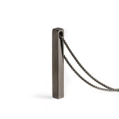 Säulenkette mit Gravur Farbe Schwarz 3 Säulenkette mit Gravur Farbe Schwarz- (c) baslina.com