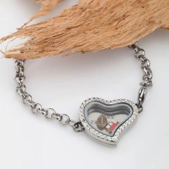 Armband mit Gravur und Charms "Homam" 7 Armband mit Gravur und Charms
