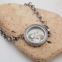 Armband mit Gravur und Charms 