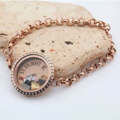 Armband mit Gravur und Charms "Caph" 8 Armband mit Gravur und Charms