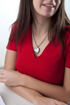 Medaillon mit Gravur und Charms 