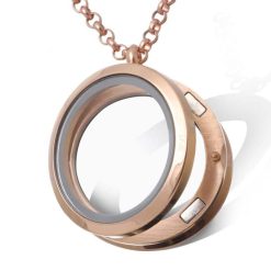 Medaillon mit Gravur und Charms 