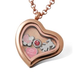 Medaillon mit Gravur und Charms "Soli"- (c) baslina.com