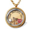 Medaillon mit Gravur und Charms "Feli"- (c) baslina.com