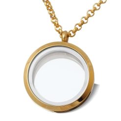 Medaillon mit Gravur und Charms 