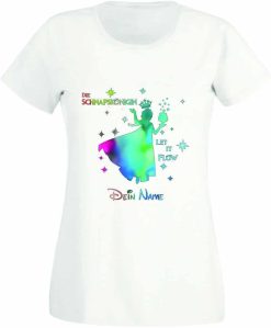 Polter T Shirts Damen_Die Schnapskönigin_dein Name_Shirt_weiß - (c) baslina.com