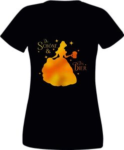 Polter T Shirts Damen_Die Schöne und das Bier_ohne Name_Shirt_schwarz - (c) baslina.com