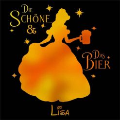 Polter T Shirts Damen_Die Schöne und das Bier_schwarz - (c) baslina.com