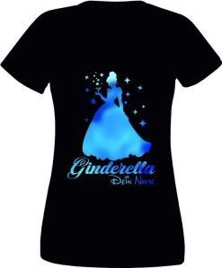 Polter T Shirts Damen_Ginderella_dein Name_Shirt_schwarz - (c) baslina.com