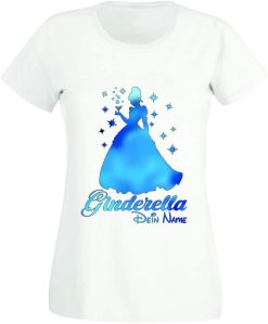 Polter T Shirts Damen_Ginderella_dein Name_Shirt_weiß - (c) baslina.com