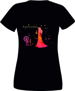 Polter T-Shirt Damen "Kornröschen" 11 Polter T Shirts Damen_Kornröschen_ohne Name_Shirt_schwarz - (c) baslina.com
