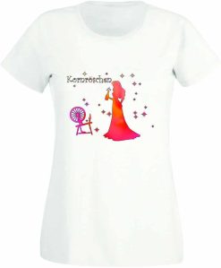 Polter T-Shirt Damen "Kornröschen" 12 Polter T Shirts Damen_Kornröschen_ohne Name_Shirt_weiß - (c) baslina.com