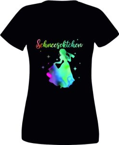 Polter T-Shirt Damen "Schneesektchen" 11 Polter T Shirts Damen_Schneesektchen_ohne Name_Shirt_schwarz - (c) baslina.com