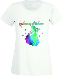 Polter T-Shirt Damen "Schneesektchen" 12 Polter T Shirts Damen_Schneesektchen_ohne Name_Shirt_weiß - (c) baslina.com