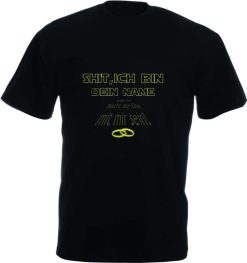Bräutigam T-Shirt Herren "Das Wars"_ich bin_dein Name_Shirt_schwarz - (c) baslina.com