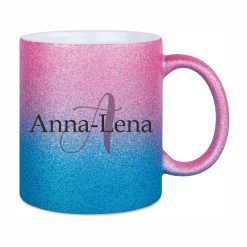 Glitzertasse mit Namen_Anna-lena_pink_blau_(c) Baslina