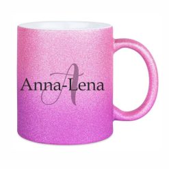 Glitzertasse mit Namen_Anna-lena_pink_lila_(c) Baslina
