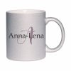 Glitzertasse mit Namen & Initial – personalisiertes Geschenk 24 Glitzertasse mit Namen_Anna-lena_silber_(c) Baslina